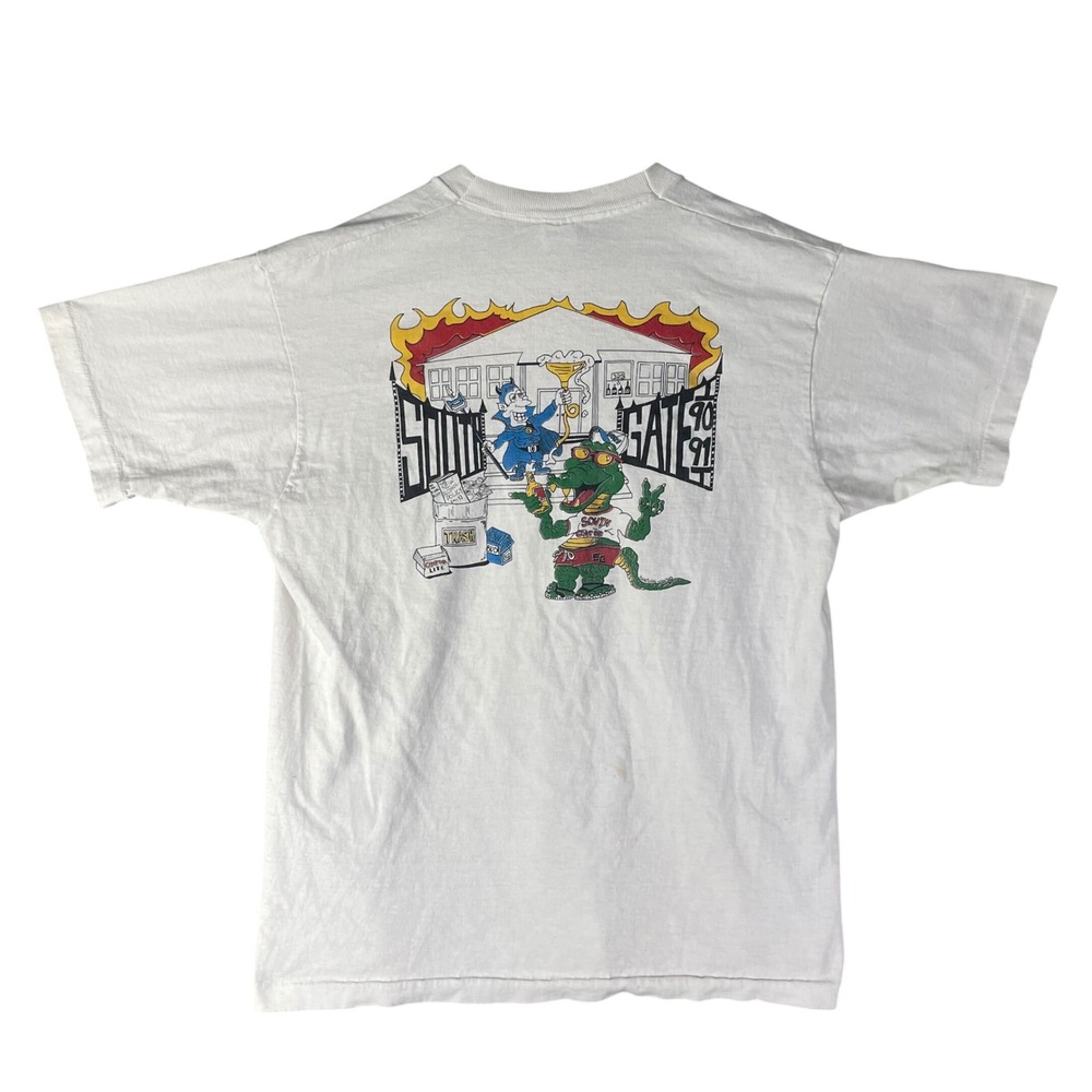 Vintage 1990 1991 Florida Gators FSU Rivalry South Gate Hell T Shirt XL